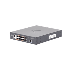 Switch cnMatrix EX2010-P capa 3 de 10 puertos(8 PoE Gigabit 802.3af/at, 2 SFP, 1 consola, 1 MNGMT, 1 USB)  administración desde la Nube (MX-EX2010PXA-U)