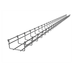 Charola Tipo Malla 54/100 mm, Acabado Electro Zinc, Hasta 86 Cables Cat6, Tramo de 3 Metros