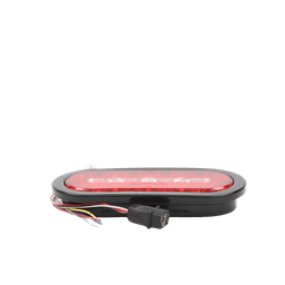 Plafón Ovalado de 7.5" Para Camiones de Transporte, 18 LED Ultra Brillantes, Color Rojo/Claro/Ambar