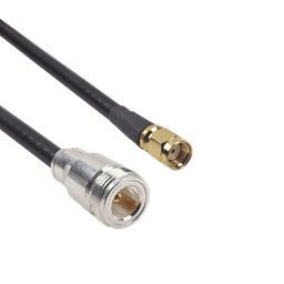 Cable LMR-240UF (Ultra Flex) de 60 cm con conectores N Hembra y SMA Macho Inverso.