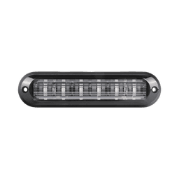 Luz Auxiliar Ultra Brillante  IP67 de 6 LEDs, Color Rojo, con mica transparente y bisel negro