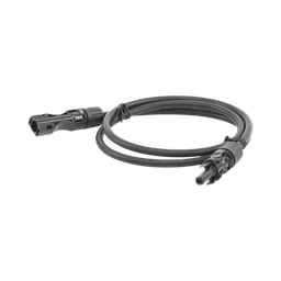 Cable Fotovoltaico 1 m, Negro, Calibre 10 AWG con Terminales MC4 en Ambos Extremos