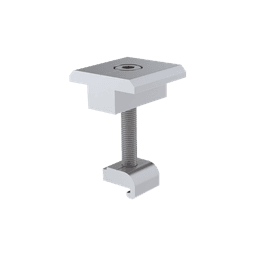 Sujetador Intermedio 35 mm para montaje de paneles solares en riel7