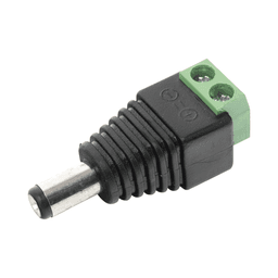 Adaptador Macho Tipo Jack de 3.5 mm Polarizado de 12 Vcc / Terminales Tipo Tornillo / Polarizado (+/-) / Ideal para Cámaras de Video Vigilancia. 