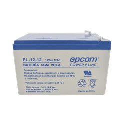 Batería 12 Vcc / 12 Ah / UL / Tecnología AGM-VRLA / Para uso en equipo electrónico Alarmas de intrusión / Incendio/ Control de acceso / Video Vigilancia / Terminales F2 / Cargador recomendado CHR-80. 