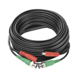 Cable coaxial ( BNC RG59 ) + Alimentación / SIAMÉS / 10 Metros / 100 % COBRE / Para Cámaras 4K  / Uso interior y exterior