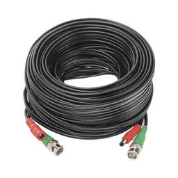 Cable coaxial ( BNC RG59 ) + Alimentación / SIAMÉS / 20 Metros / 100 % COBRE / Para Cámaras 4K  / Uso interior y exterior