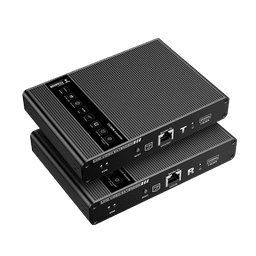 Kit extensor KVM (HDMI y USB) hasta 70 metros / Resolución 4K @ 60 Hz/ Cat 6, 6a y 7 / IPCOLOR / CERO LATENCIA / HDR10 / Salida Loop / Puerto S/PDIF / Uso 24/7 / Transmite el Video y Controla tu DVR vía USB a distancia.