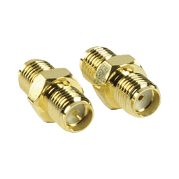 Adaptador en Línea de Conector SMA Hembra Inverso a SMA Hembra, Oro/ Oro/ Teflón,