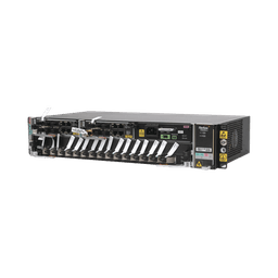 OLT Carrier Class Modular GPON, 2 Ranuras, 1 Tarjeta GPOA de 16 puertos GPON, 1 Fuente de CA, 2 UR, Gestión por UNM2000, CLI