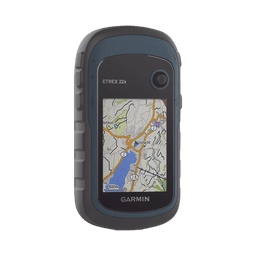 GPS portátil eTrex22x con mapa base precargado, almacena hasta 2000 puntos de interés, e incluye función de cálculo de áreas.