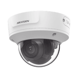 Domo IP 5 Megapixel / Lente Mot. 2.7 a 13.5 mm / 45 mts IR EXIR / AcuSense / IP67 / IK10 / WDR 120 dB / PoE+ / Entrada y Salida de Audio y Alarmas / MicroSD