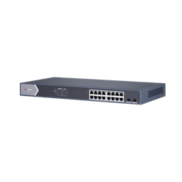 Switch Gigabit PoE+ / Administrable / 16 Puertos 1000 Mbps PoE+ / 2 Puertos SFP / Configuración Remota desde Hik-ParnerPro / PoE hasta 300 Metros / 225 Watts