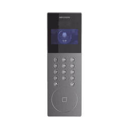 Videoportero IP Multiapartamento con Reconocimiento Facial / Llamada a App HikConnect (requiere monitor) / Protección IP65 / Apertura por Rostro, Tarjeta o App 