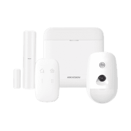 (AX PRO) KIT de Alarma AX PRO / Incluye: 1 Hub con bateria de respaldo / 1 Sensor PIR con Cámara / 1 Contacto Magnético / 1 Control Remoto / WiFi / Compatible con Hik-Connect P2P