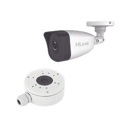 HiLook Series / Bala IP 4 Megapixel / 30 mts IR / Exterior IP67 / PoE / dWDR / Lente 2.8 mm + Caja de conexión DS-1280ZJ-XS