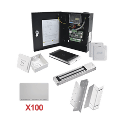 Kit de Control de Acceso con TARJETA para 1 Puerta con lector de Entrada y Salida  / TODO INCLUIDO / Software IVMS4200 incluido