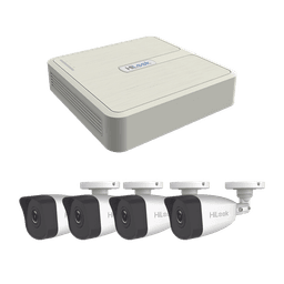 Kit IP 4 Megapixel / NVR de 4 Canales con 4 Puertos PoE / 4 Cámaras IP Bala para Exterior