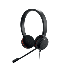 Jabra Evolve 20 Duo con conexión USB, micrófono con cancelación de ruido de última generación, configuración Plug and Play, Certificación Microsoft Teams (4999-823-109)