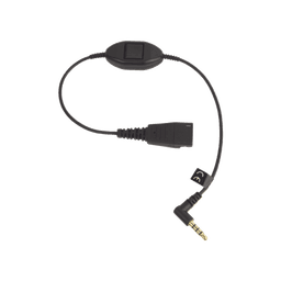 Jabra Cord QD a conector de 3.5 mm con Push-to-Talk para teléfonos celulares smartphones (8800-00-103) 