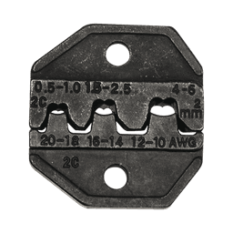 Matriz Ponchadora, Terminales  sin Aislamiento o de Cilindro Abierto, 10-20 AWG. Compatible con Pinza Ponchadora VDV200-010