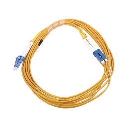 Jumper de Fibra Óptica Monomodo 9/125 LC/UPC-LC/UPC, PVC, 2.0 mm, Dúplex, amarillo, 3 metros