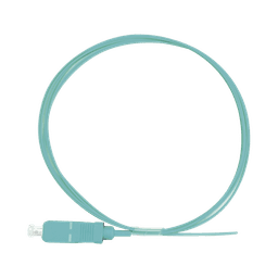 Pigtail de Fibra Óptica Simplex SC, PVC, OM3 50/125, Aqua, 1 metro