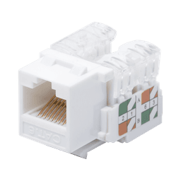 Módulo Jack Keystone Cat6 con terminación 110 (Punchdown) para faceplate - Color Blanco