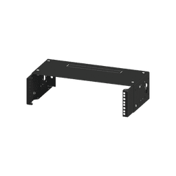 Rack Abierto de montaje en Pared, de 19in,  Profundidad Ajustable (8" a 12") de 2.5  Unidades de rack, con Capacidad de Crecimiento.