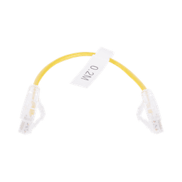 Cable de Parcheo Slim UTP Cat6 - 20 cm Amarillo Diámetro Reducido (28 AWG)