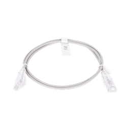 Cable de Parcheo Slim UTP Cat6 - 1 metro, Gris, Diámetro Reducido (28 AWG)