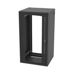 Gabinete Abatible de Pared (Con Marco Trasero) con Rack 19" de 24 Unidades. Ventana de Cristal Templado.