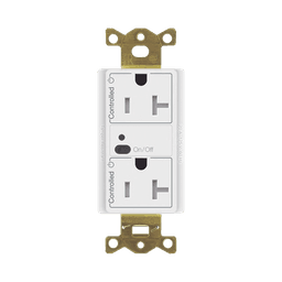 Receptáculo inalámbrico Lutron VIVE / 20 A, control inteligente en los 2 conectores.