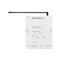 Controlador HUB principal para RadioRa2 LUTRON, soporta 100 dispositivos, 4 repetidores, programacion vía software PC. Alcance total del sistema 2 HUB 8 rep