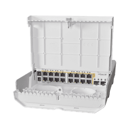 (netPower 16P) Switch administrable Sistema Operativo Dual, 16 puertos c/PoE, 2 puertos 10G SFP+ para Exterior