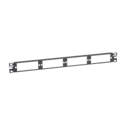 Patch Panel de Fibra Óptica, Para 4 Placas Acopladoras FAP o FMP, Color Negro, 1UR