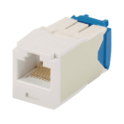 Conector Jack RJ45 Estilo TG, Mini-Com, Categoría 6A, de 8 posiciones y 8 cables, Color Blanco