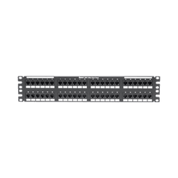 Panel de Parcheo de Impacto (110), Plano, Categoría 6A, de 48 Puertos, 2UR