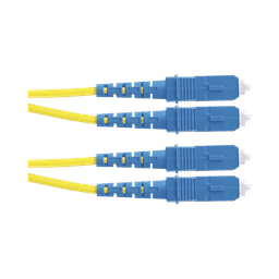 Jumper de Fibra Optica Monomodo 9/125 OS2, SC-SC Duplex, OFNR (Riser), Color Amarillo, 2 Metros