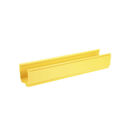 Canaleta FiberRunner™ 4X4, de PVC Rígido, Color Amarillo, 1.8 m de Largo