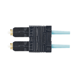 Conector de Fibra Óptica SC Duplex OptiCam, Multimodo 50/125 OM3/OM4, Pre-pulido, Color Aqua