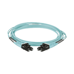 Jumper de Fibra Optica Multimodo 50/125 OM3, LC-LC Duplex, OFNR (Riser), Color Aqua, 2 Metros