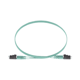 Jumper de Fibra Optica Multimodo 50/125 OM3, LC-LC Duplex, OFNR (Riser), Color Aqua, 5 Metros