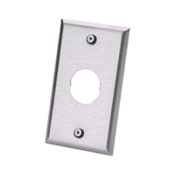 Placa de Pared IndustrialNet™, Para 1 Conector Industrial, de Acero Inoxidable