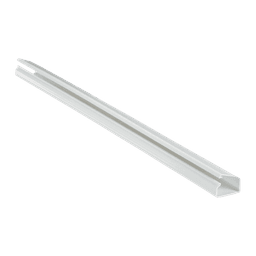 Canaleta LD10 de PVC rígido, con cinta adhesiva para instalación sin herramientas, de 38.4 x 24 x 1828.8 mm, Color Blanco