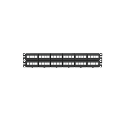 Panel de Parcheo Modular Keystone (Sin Conectores), de 48 Puertos, Identificación con Etiqueta Adhesiva, 2UR