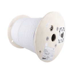 Bobina de Cable Blindado F/UTP de 4 Pares, Cat6A, Soporte de Aplicaciones 10GBase-T, LSZH (Libre de Gases Tóxicos), Color Blanco, 305m