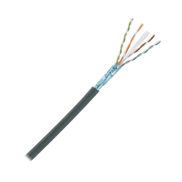 Bobina de Cable Planta Externa con Gel, de 4 pares, Cat6A, Blindado F/UTP, Color Negro, 305m