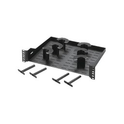 Charola Ventilada Para Administración de Cable en Racks o Gabinetes, con 6 Postes para Control de Holgura, de 19in, 2 UR, Color Negro