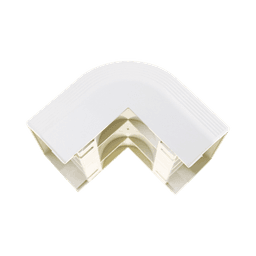 Esquinero exterior, para uso con canaleta T70, Material PVC Rígido, Color Blanco Mate